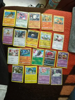 Lote Cartas Pokémon: Pancham, Pansage, Piplup, Poi