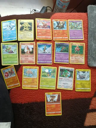 Lote Cartas Pokémon: Pancham, Pansage, Piplup, Poi