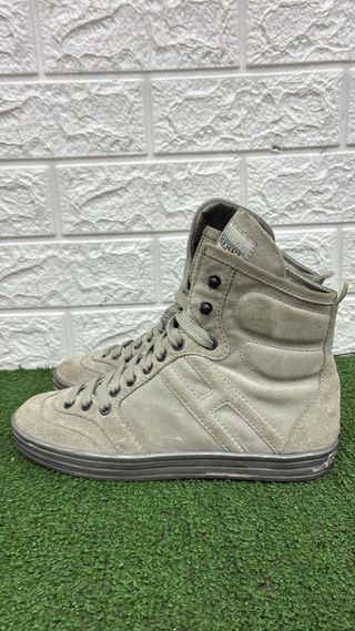 Hogan Stivaletto Grigio Pelle Scamosciata