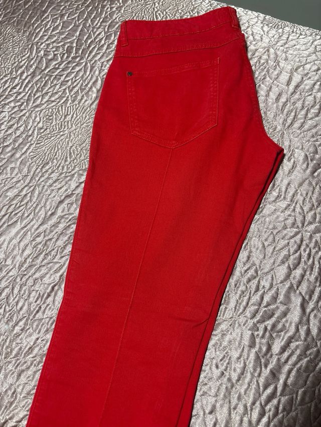Pantalón Mujer Caramelo Rojo