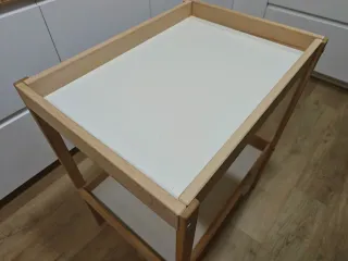 Cambiador bebé Ikea Sniglar madera/blanco