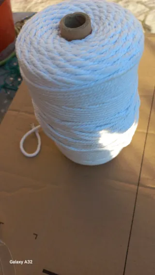 Bobina cordoncino bianco per macramè