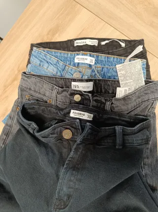 Pantalones cargo negros mujer