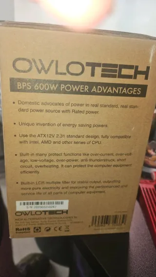 Fuente Alimentación PC OWLOTECH BPS 600W
