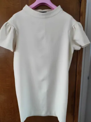 Mini abito/tunica Pinko bianco panna.