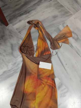 Vestido largo Zara estampado