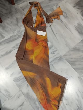 Vestido largo Zara estampado