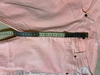 Pantalón pitillo vaquero elástico con bordados