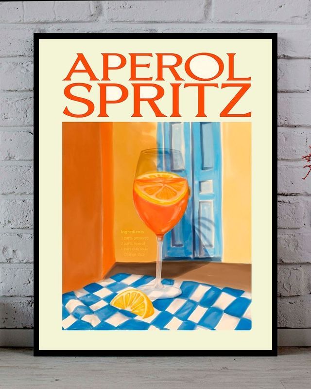 Cuadro con lamina decorativa Aperol Spritz