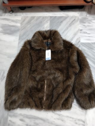 abrigo pelo marrón LEFTIES Talla M