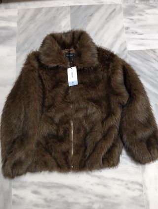 abrigo pelo marrón LEFTIES Talla M