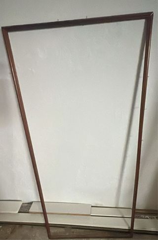 Puerta madera con marco y pomo