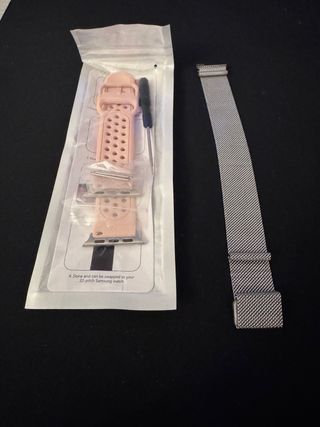 Correas Apple Watch Rosa y Malla Metálica