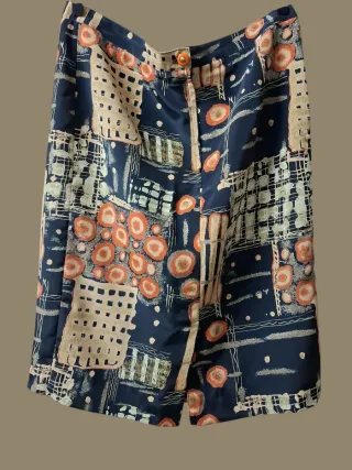 Conjunto Retrô Chic Forrado Estampa Geométrica