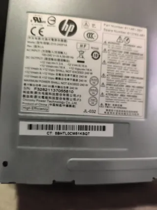 Fuente de Alimentación HP 240W