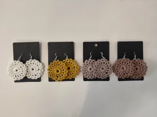 Pendientes crochet hechos a mano
