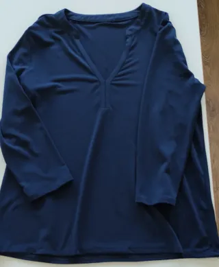 Camiseta azul manga larga talla 42