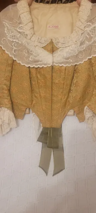 Traje de Fallera ALJOFAR Verde y Dorado