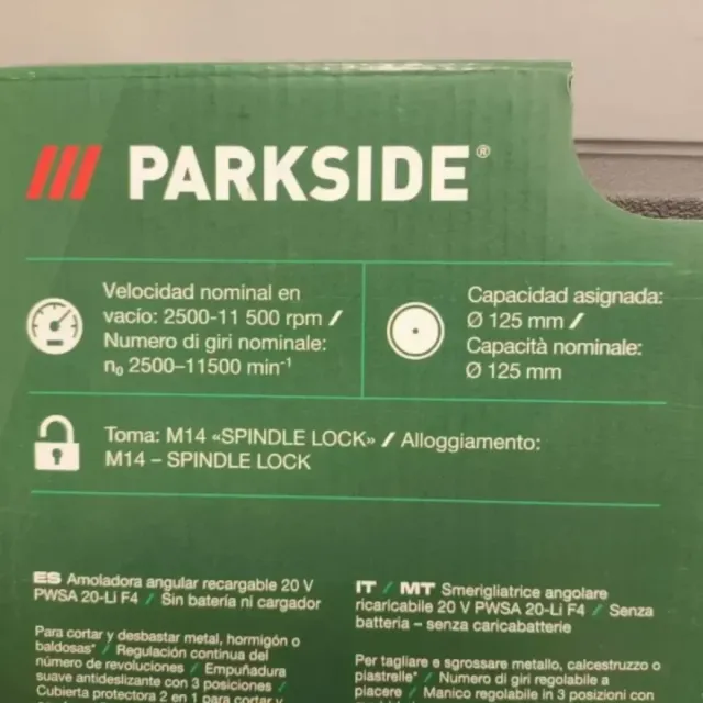 Amoladora Angular PARKSIDE Batería X20Vteam