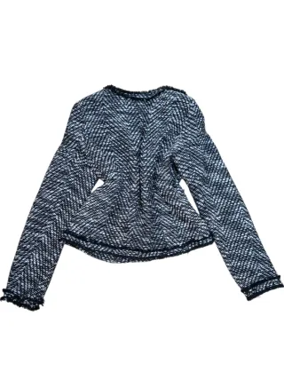 Casaco Tweed Elegante Estilo Cardigan
