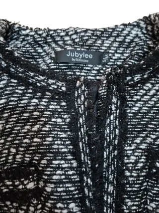 Casaco Tweed Elegante Estilo Cardigan