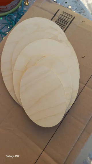 Set ovali legno per bricolage