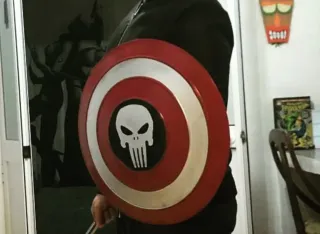 Escudo Capitán América Punisher Metálico