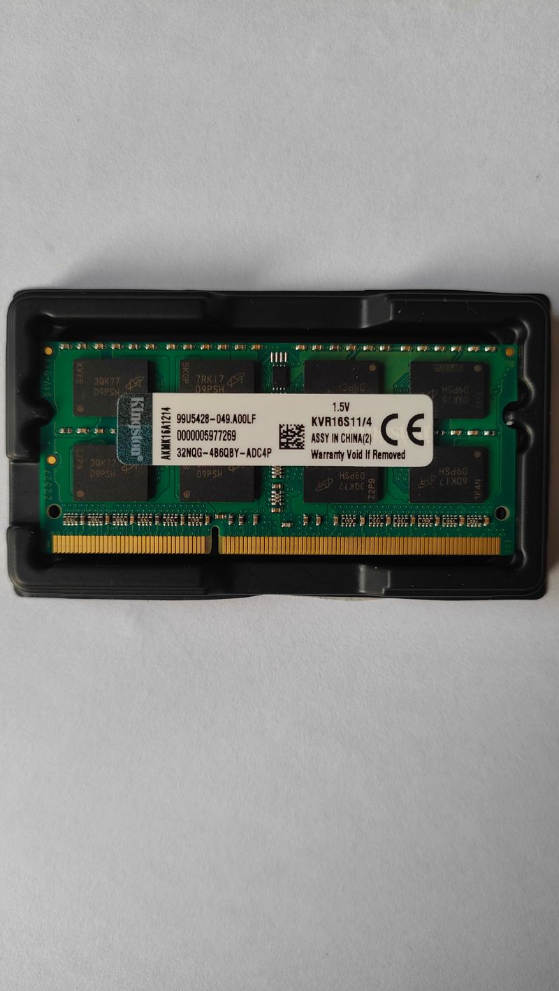 Memoria RAM Kingston 4GB DDR3 SODIMM afbeelding 2