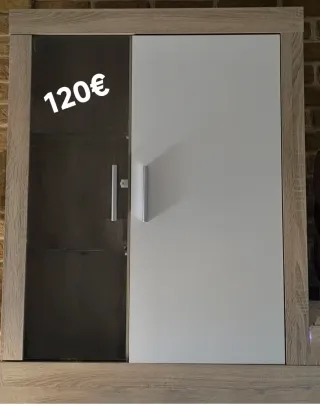 Mueble madera y cristal 120€