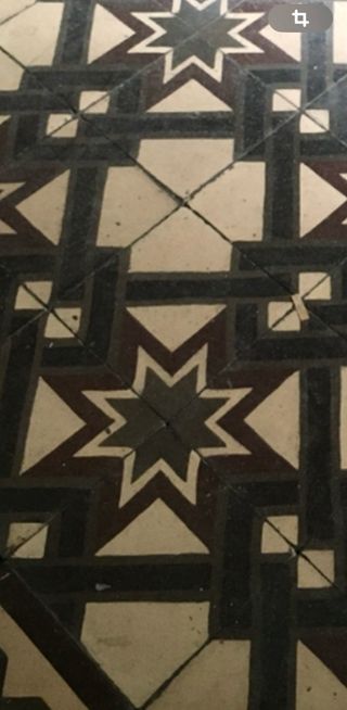 Suelo Mosaico Hidráulico Antiguo 1890