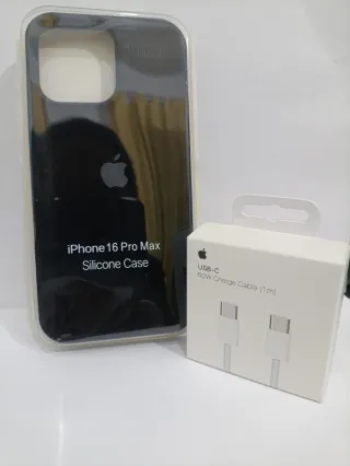 Funda iPhone 16 Pro Max y Cable Cargador iPhone