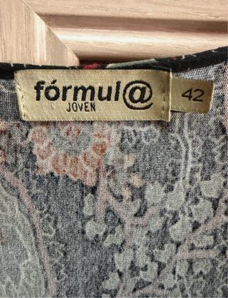 Vestido largo 3/4 estampado