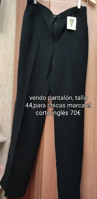 Pantalón negro El Corte Inglés Talla 44