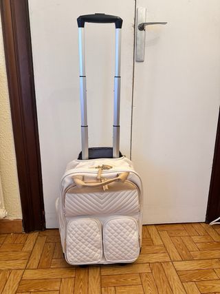 Mochila con ruedas Arcoiris beige/blanca