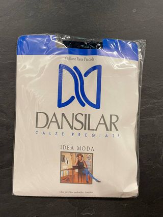 3 paia di calze a rete blu vintage Dansilar M/L