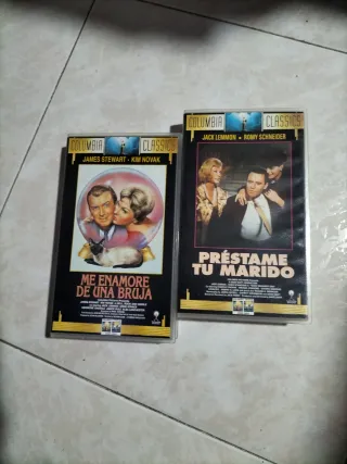 2 Cintas VHS Clásicos Columbia (Español)