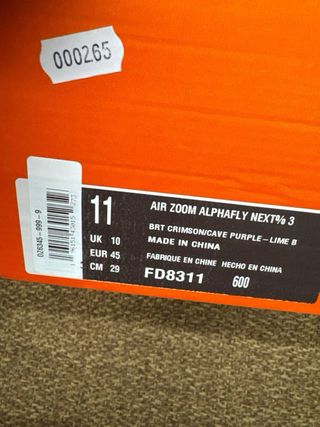 Nike Alphafly 3 Taglia 45 Nuove