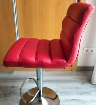 Taburete Cocina Rojo Tapizado