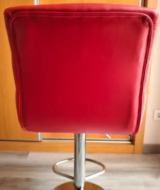 Taburete Cocina Rojo Tapizado