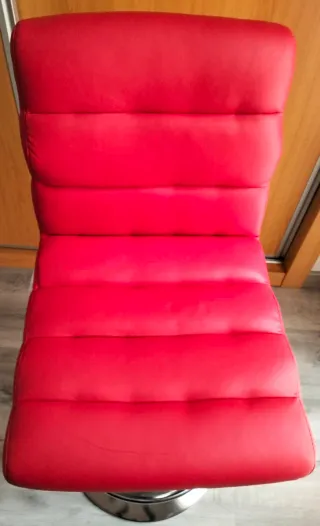 Taburete Cocina Rojo Tapizado