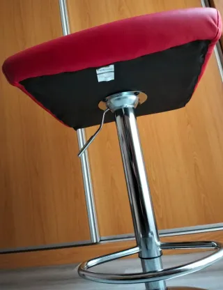 Taburete Cocina Rojo Tapizado