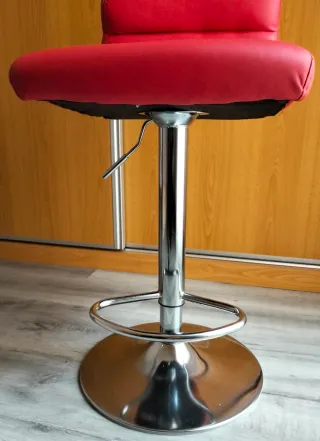 Taburete Cocina Rojo Tapizado