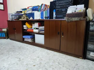 Mueble de madera con puertas. Urge por mudanza.