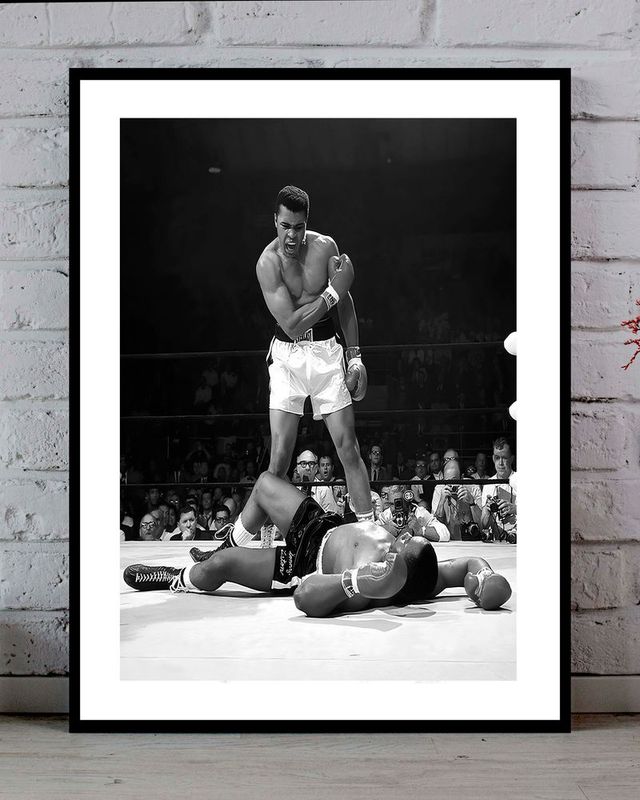 Cuadro Muhammad Ali blanco y negro