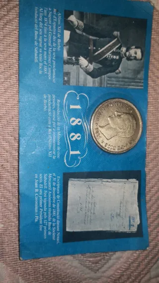 Reproducción Moneda 1881 Alfonso XII