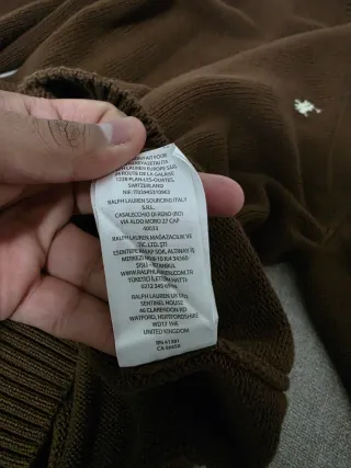 Polo Ralph Lauren Jersey Marrón Punto Fino