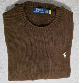 Polo Ralph Lauren Jersey Marrón Punto Fino