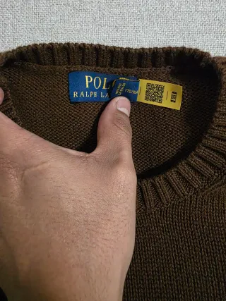 Polo Ralph Lauren Jersey Marrón Punto Fino