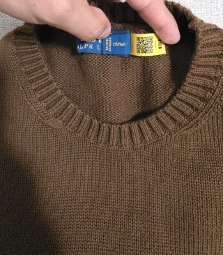 Polo Ralph Lauren Jersey Marrón Punto Fino