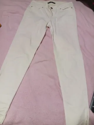 3 Pantalones Blancos Talla 38 Mango/Zara
